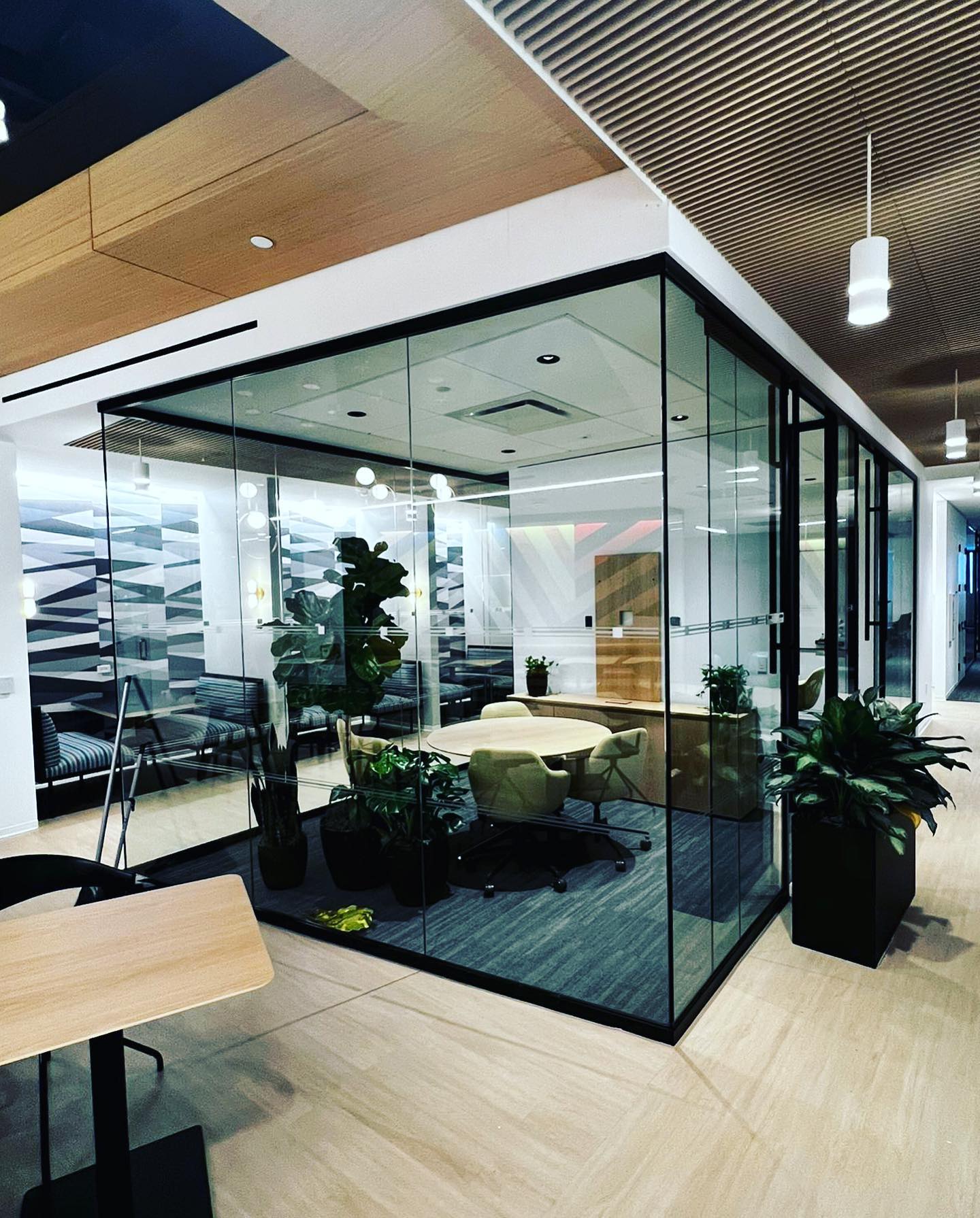 Glass office partitions and walls